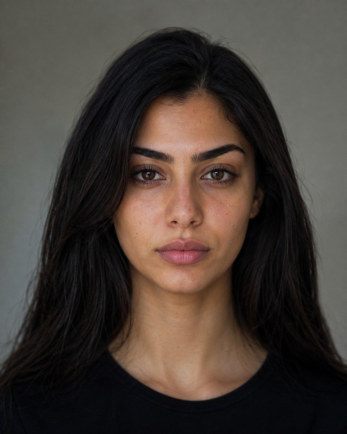 Virtual model before makeup