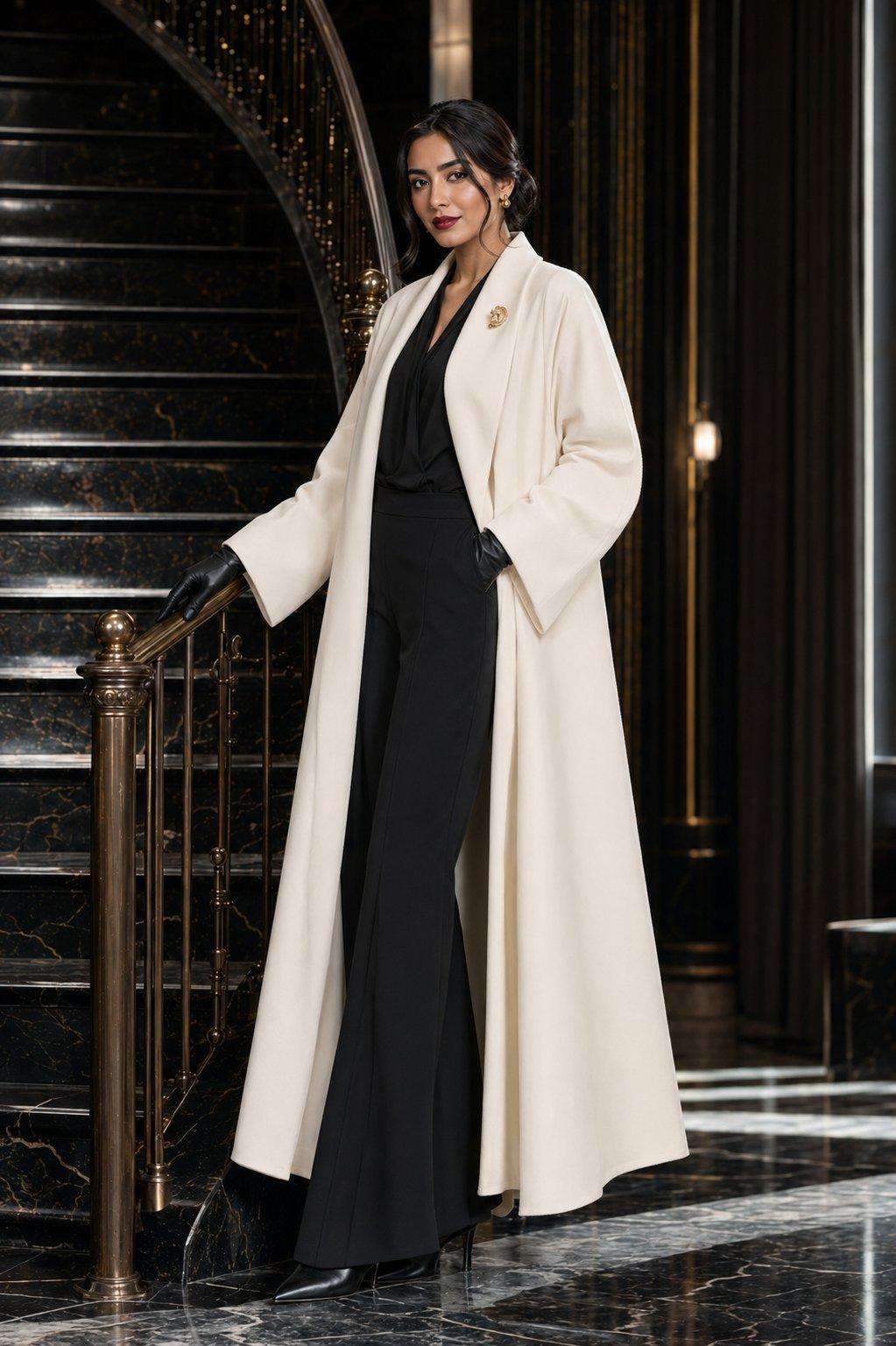 Editorial look on marble staircase